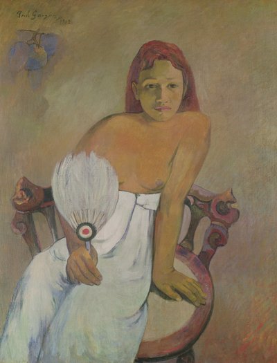 Girl with Fan, 1902 by Paul Gauguin